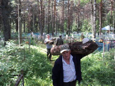 На уборку вышли дружно…