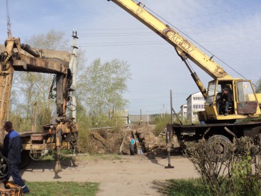 В райцентре идет замена теплотрассы